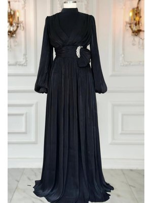 Siyah Feray Abiye Elbise