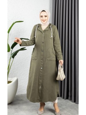 Düğmeli Cepli Gabardin Kap Düğmeli Cepli Gabardin Kap