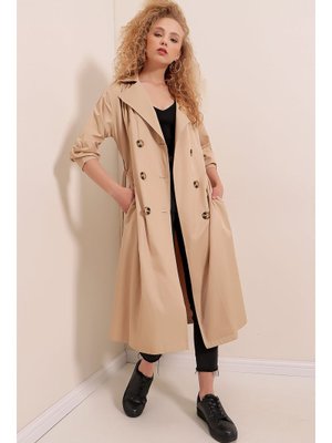 Vizon Kruvaze Yaka Trençkot Vizon Kruvaze Yaka Trençkot