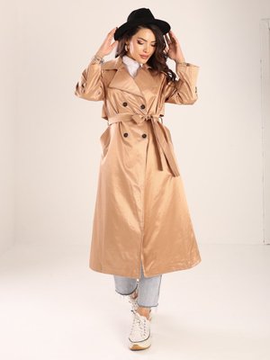 Bakır Renk Creed Kadın Oversize Trençkot