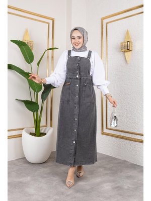 Askılı Denim Salopet