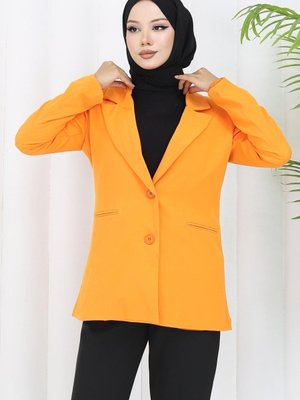 Turuncu Blazer Ceket Turuncu Blazer Ceket