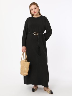 Siyah Büyük Beden Aerobin Elbise Siyah Büyük Beden Aerobin Elbise