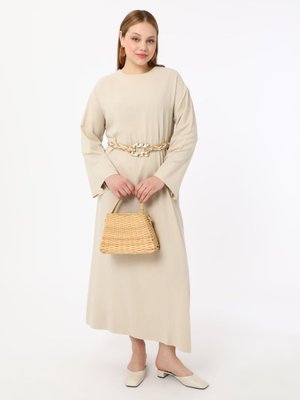 Bej Büyük Beden Aerobin Elbise Bej Büyük Beden Aerobin Elbise