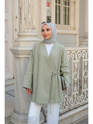 Yandan Bağlamalı Ceket Fıstık Yeşil Yandan Bağlamalı Ceket Fıstık Yeşil
