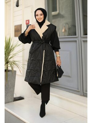 Kürklü Kapitone Yelek