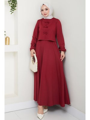 Etekli Fiyonk Detaylı Bordo Takım