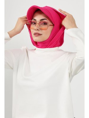 88p Fuşya Siperlik Ve Kapatıcı Özellikli Penye Hazır Bone,b 88p Fuşya Siperlik Ve Kapatıcı Özellikli Penye Hazır Bone,b