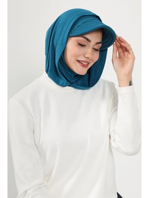 88p Petrol Siperlik Ve Kapatıcı Özellikli Penye Hazır Bone,b