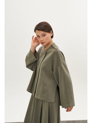 Haki Apoletli Modal Ceket