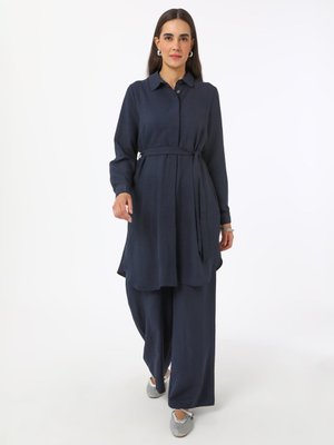 Lacivert Tunik Pantolon İkili Takım