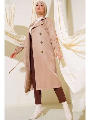 Vizon Kruvaze Yaka Trençkot Vizon Kruvaze Yaka Trençkot