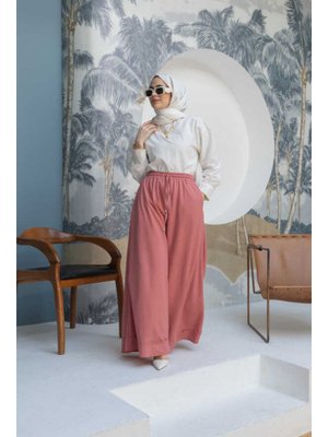 Pudra Ancelina Lastikli Pantolon