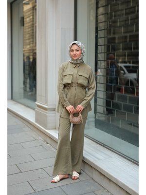 Detaylı Armani Modal Takım Küf Yeşil Detaylı Armani Modal Takım Küf Yeşil