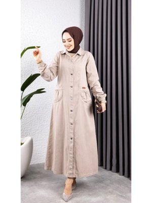 Düğmeli Torba Cepli Gabardin Kap Düğmeli Torba Cepli Gabardin Kap