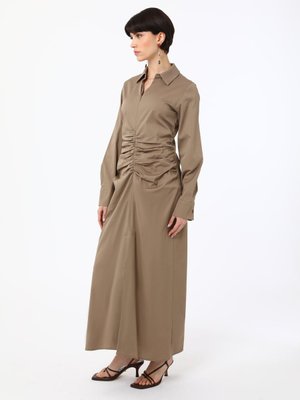 Vizon Fermuar Detaylı Poplin Elbise