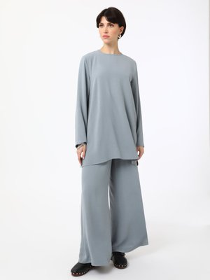 Gri Aerobin Tunik Pantolon Takım