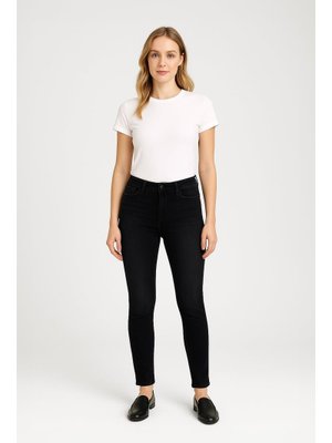 Skinny Fit Dar Paça Likralı Antrasit Jean Pantolon