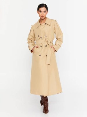 Bej Momente Kadın Oversize Trençkot