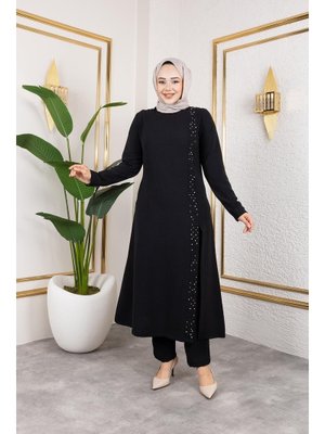 Siyah İnci Detaylı İkili Takım