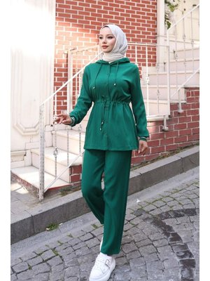 Yeşil Ribana Detaylı Takım