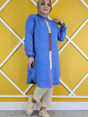 Koyu Mavi Kombin Detaylı Gömlek Koyu Mavi Kombin Detaylı Gömlek