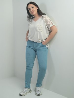 Mavi Büyük Beden Pantolon