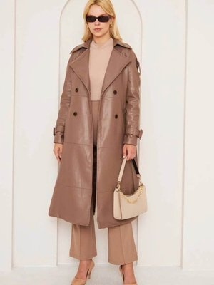 Kahve Bonar Uzun Deri Kaban