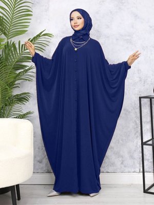 İndigo Boydan Düğmeli Yarasa Kol Sandy Ferace İndigo Boydan Düğmeli Yarasa Kol Sandy Ferace