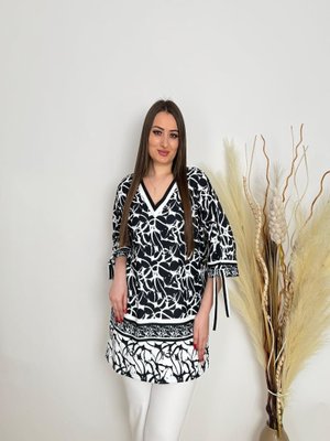 Siyah Büyük Beden Empirme Bluz