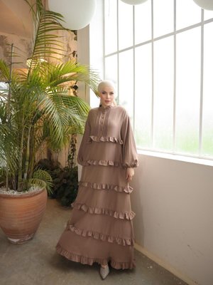 Vizon Ankanoor Fırfırlı Salaş Elbise