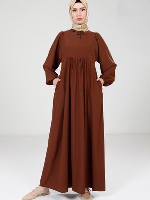 Kahve Robalı Renk Elbise