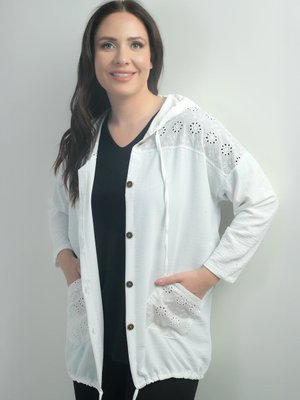 Ekru Büyük Beden Hırka Ekru Büyük Beden Hırka