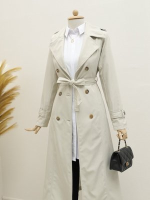 Taş Astarlı Kemerli Trenckot