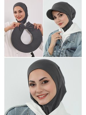1p Antrasit 3'lü Tak Çık Bone,siperlik Ve Şapka Seti ,st 1p Antrasit 3'lü Tak Çık Bone,siperlik Ve Şapka Seti ,st