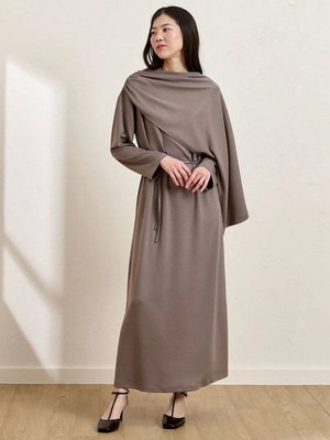 Vizon Şal Yaka Elbise