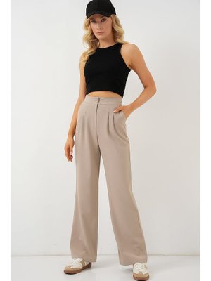 A.bej Yüksek Bel Palazzo Pantolon A.bej Yüksek Bel Palazzo Pantolon