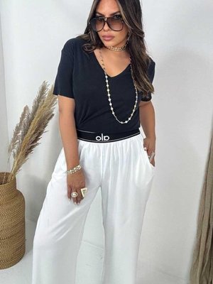 Ekru Bol Paça Rahat Pantolon Ekru Bol Paça Rahat Pantolon