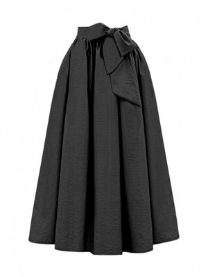 Siyah Piliseli Kemerli Paraşüt Etek Siyah Piliseli Kemerli Paraşüt Etek