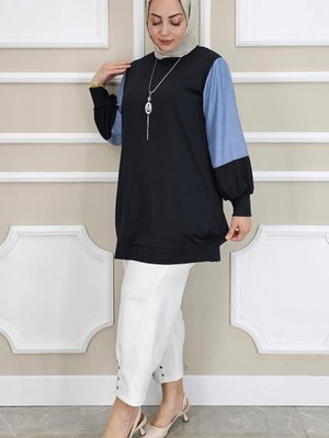 Siyah Kombinli Kolye Detaylı