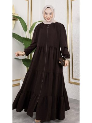 Fermuarlı Cepli Ayrobin Ferace