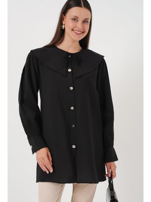 Siyah Bebe Yaka Uzun Tunik Siyah Bebe Yaka Uzun Tunik
