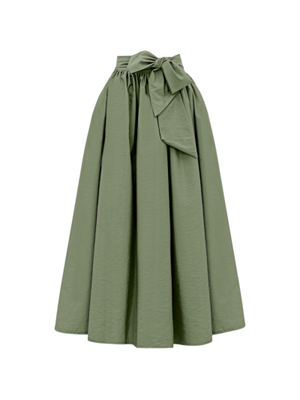 Haki Piliseli Kemerli Paraşüt Etek