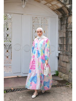Beyaz Yaprak Desen Elbise Beyaz Yaprak Desen Elbise