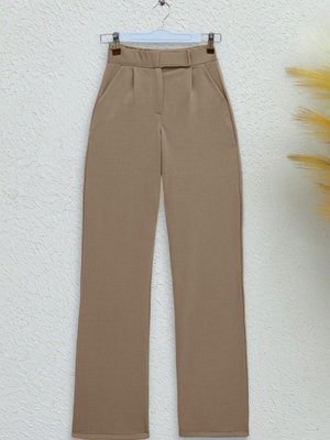 Vizon Beli Cırtlı Likralı Pantolon Vizon Beli Cırtlı Likralı Pantolon