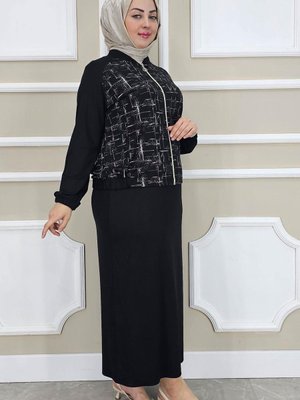 Siyah Desenli İkili Takım