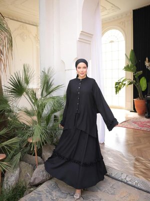 Siyah Ankanoor Belmando Kumaş Etekli Takım