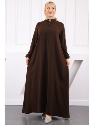 Kahverengi Kol Lastikli Ferace Kahverengi Kol Lastikli Ferace