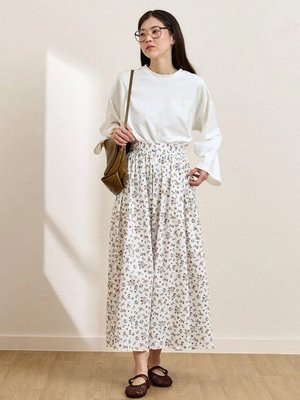 Çıtır Çiçek Balon Etek Kahverengi