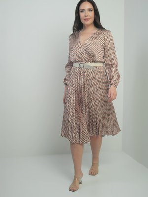 Oranj Büyük Beden Abiye Elbise